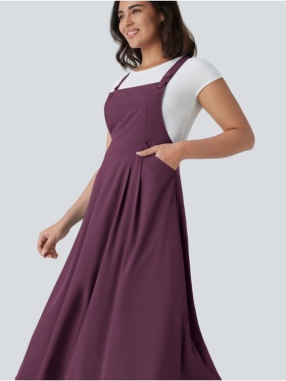 NWOT- HALARA Breezefuls Maxi Dress size MEDIUM women -color AMARANTH